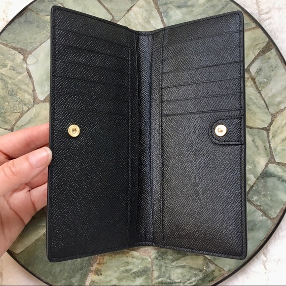 โSOLDโ โจHPโจ NWT Coach Slim Black Crossgrain Wallet - Picture 8 of 11